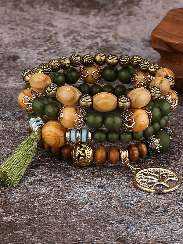 Set de pulseras con perlas "Árbol de la Vida"