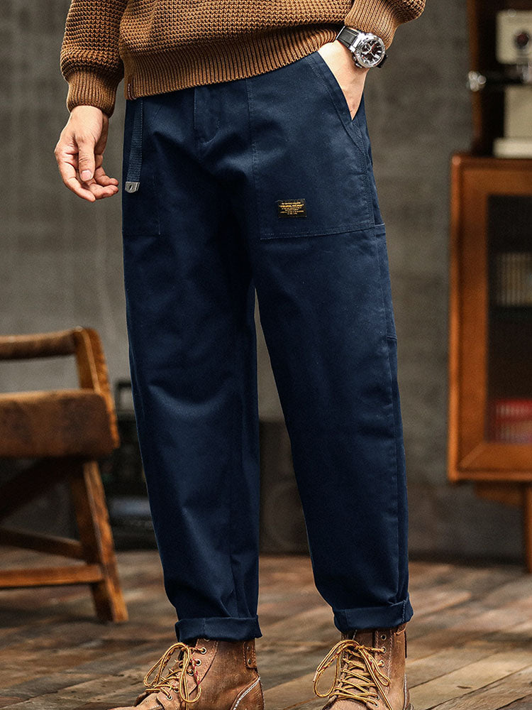 Pantalones Casual de Utilidad para Hombre de Estilo Vintage