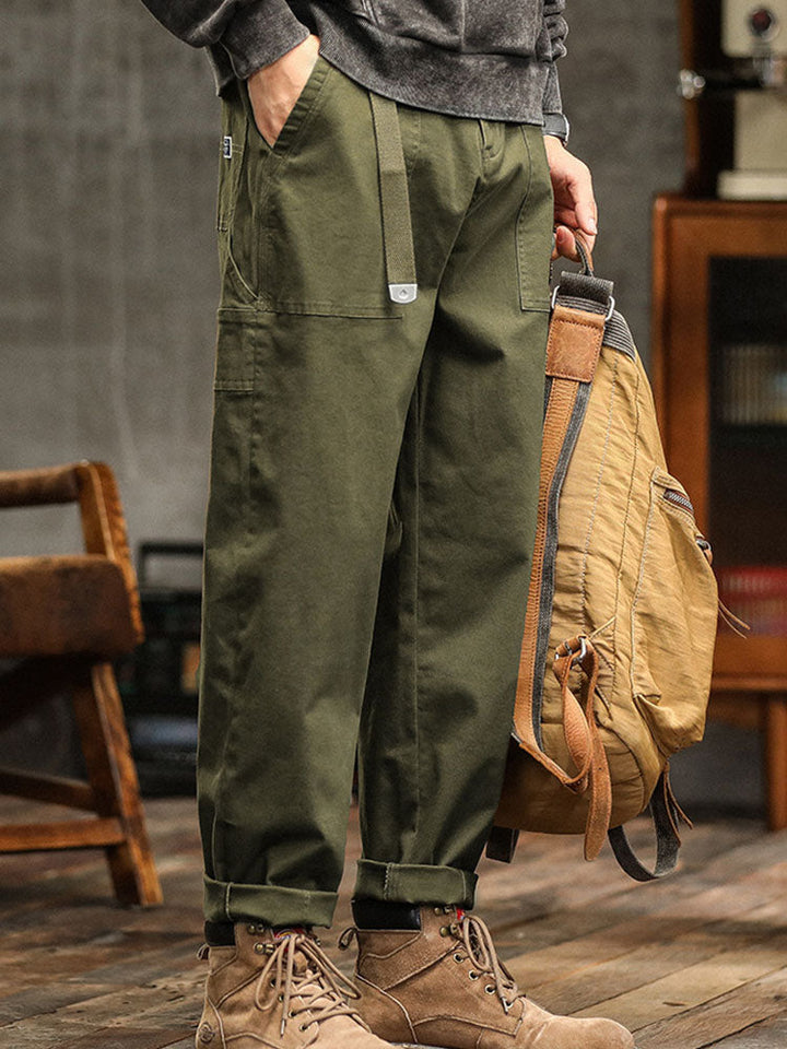 Pantalones Casual de Utilidad para Hombre de Estilo Vintage