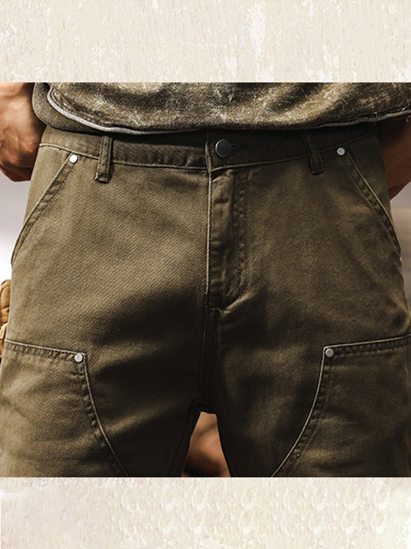 Pantalones de Utilidad para Hombre de Trabajo Resistente con Pierna Recta