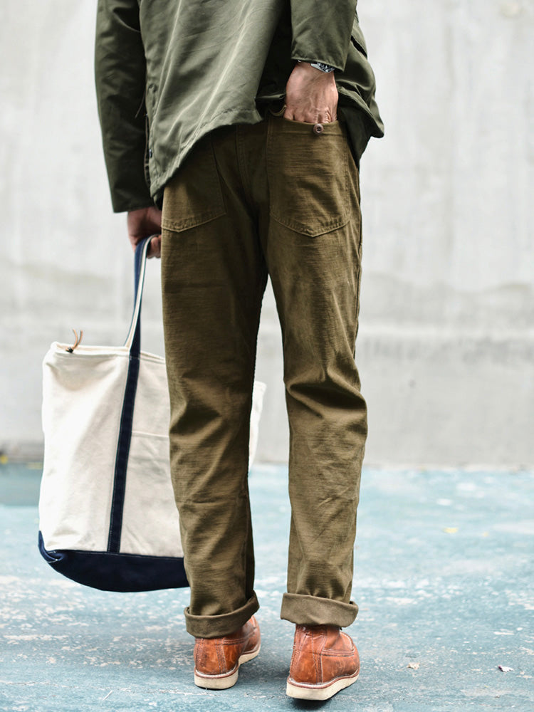 Pantalones casuales rectos para hombre inspirados en los OG-107 fatigue
