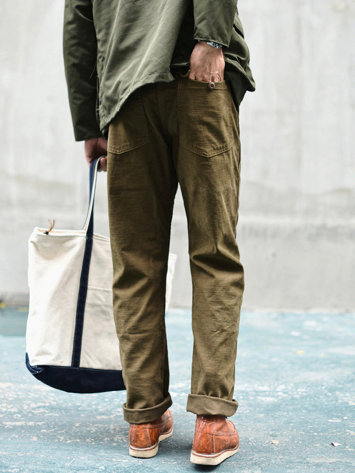 Pantalones casuales rectos para hombre inspirados en los OG-107 fatigue