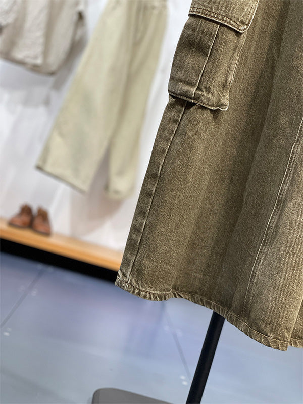 Vestido overol con bolsillos cargo para mujer