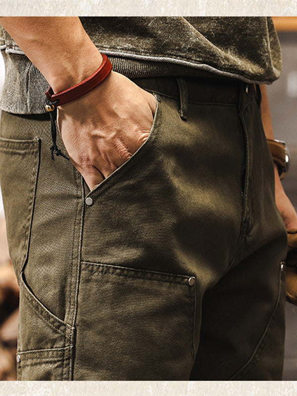 Pantalones de Utilidad para Hombre de Trabajo Resistente con Pierna Recta