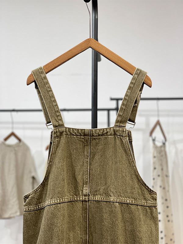 Vestido overol con bolsillos cargo para mujer