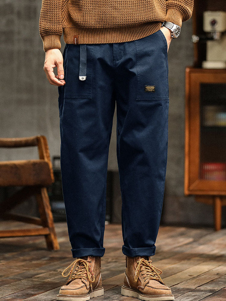 Pantalones Casual de Utilidad para Hombre de Estilo Vintage