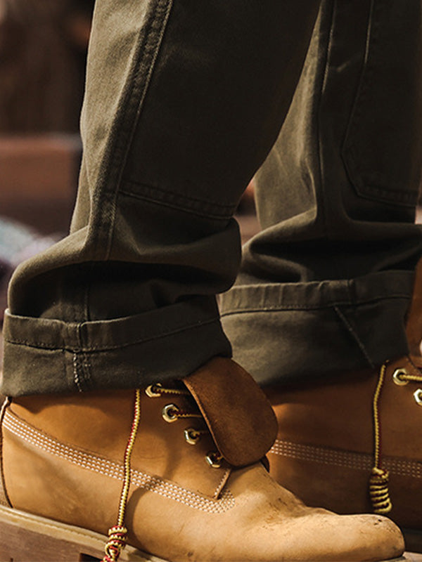 Pantalones de Utilidad para Hombre de Trabajo Resistente con Pierna Recta
