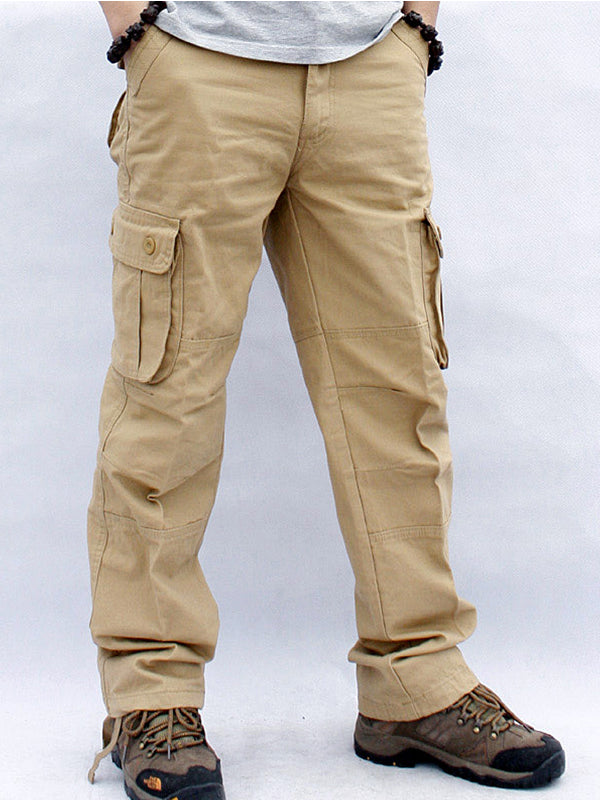 Pantalón Cargo Casual para Hombre de Pierna Recta con 6 Bolsillos