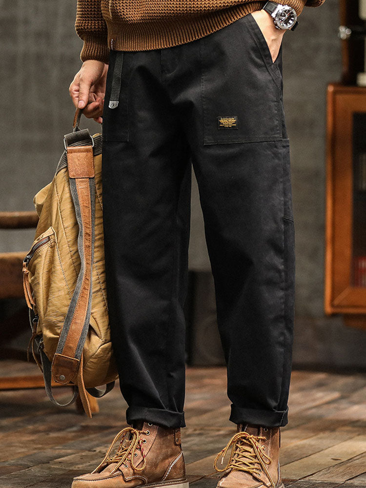 Pantalones Casual de Utilidad para Hombre de Estilo Vintage