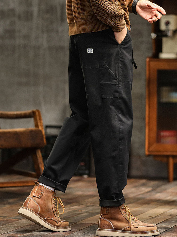 Pantalones Casual de Utilidad para Hombre de Estilo Vintage