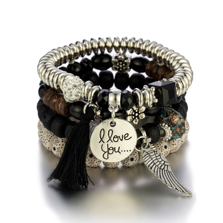 Set de pulseras con perlas "Te Amo"