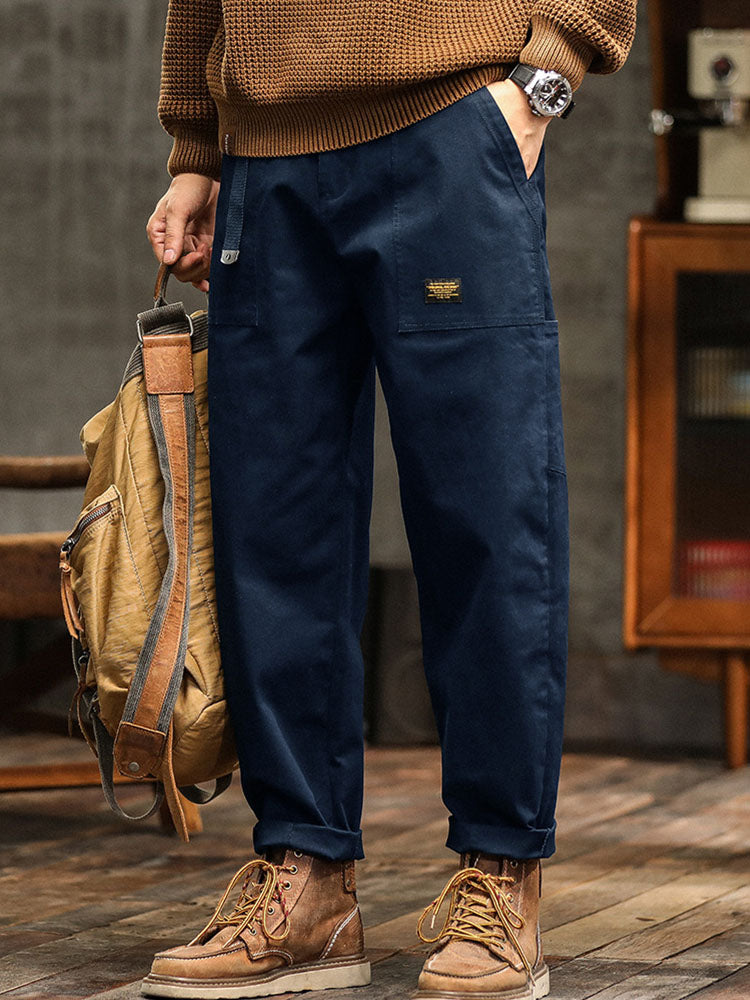 Pantalones Casual de Utilidad para Hombre de Estilo Vintage