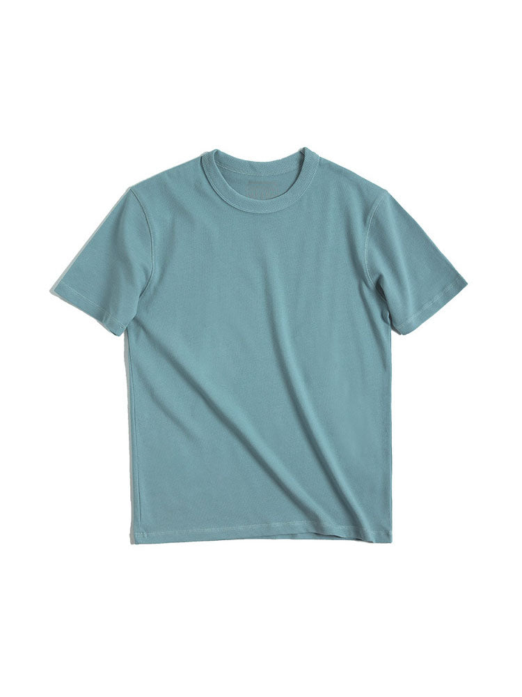 Camiseta clásica ajustada de cuello redondo para hombre
