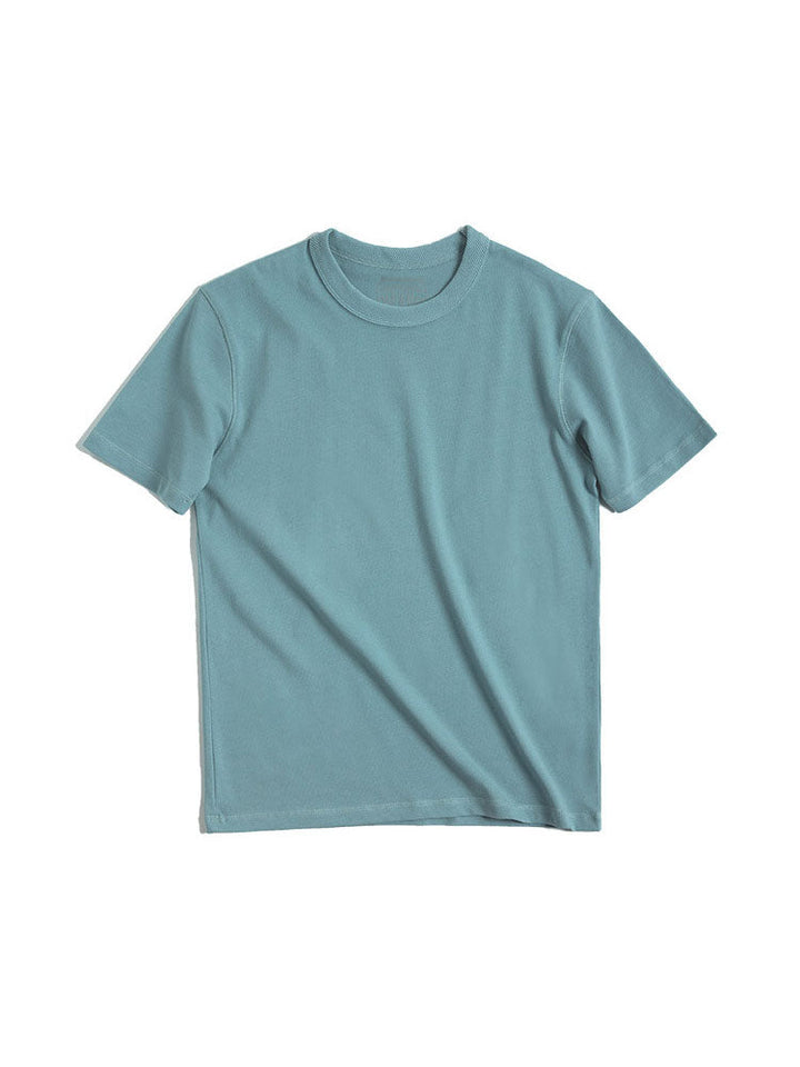 Camiseta clásica ajustada de cuello redondo para hombre