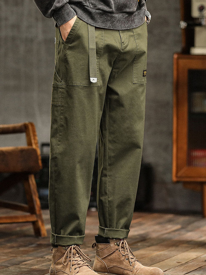 Pantalones Casual de Utilidad para Hombre de Estilo Vintage