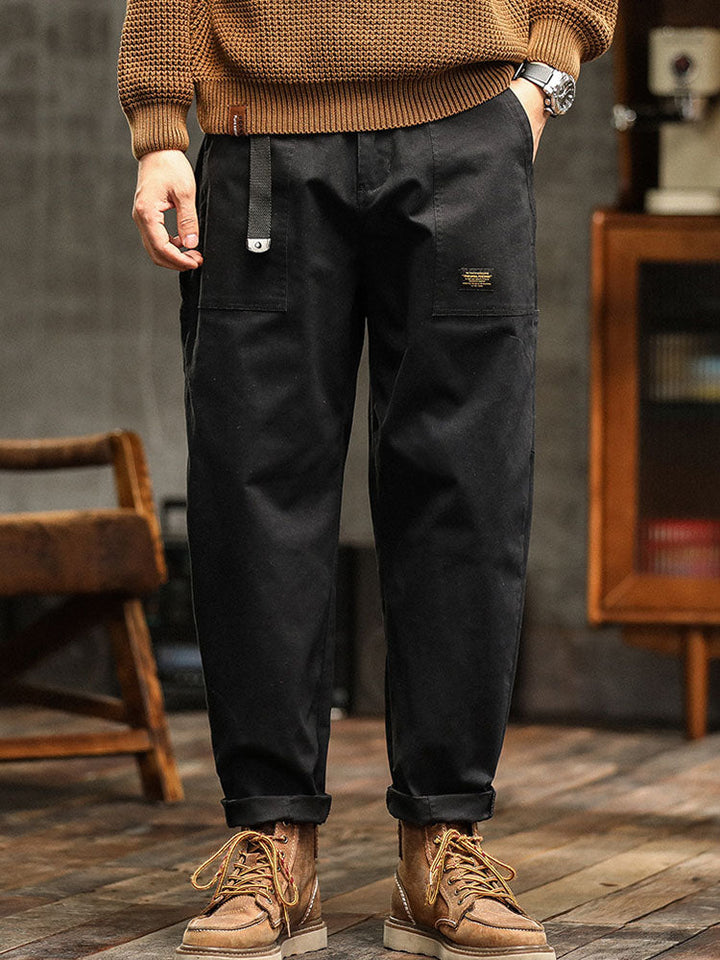 Pantalones Casual de Utilidad para Hombre de Estilo Vintage