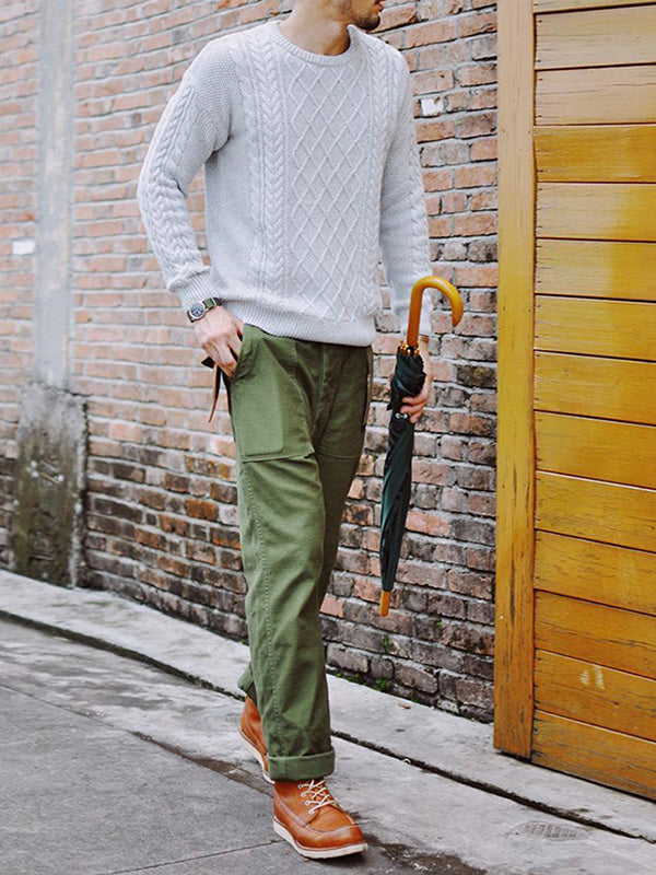 Pantalones casuales rectos para hombre inspirados en los OG-107 fatigue