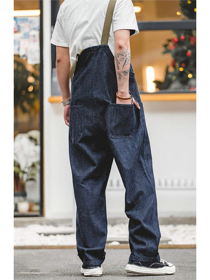 Overoles estilo retro americano azul marino