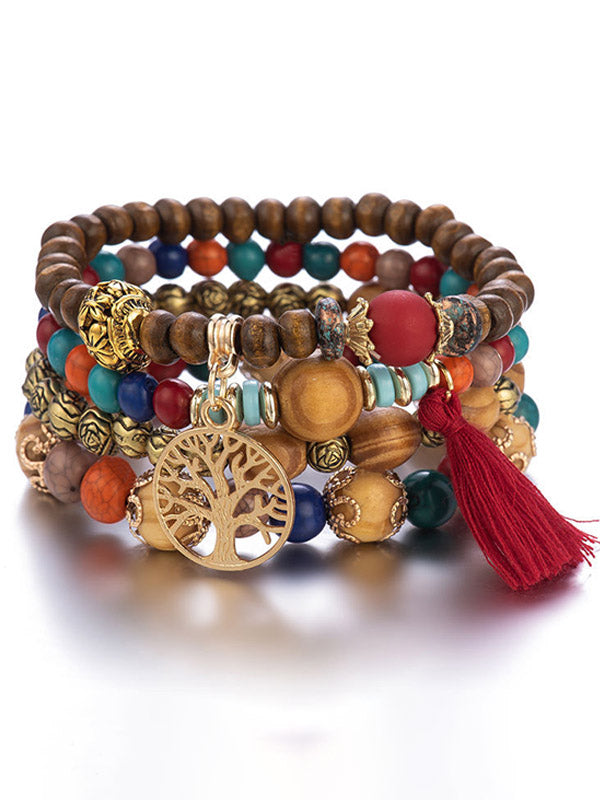 Set de pulseras con perlas "Árbol de la Vida"
