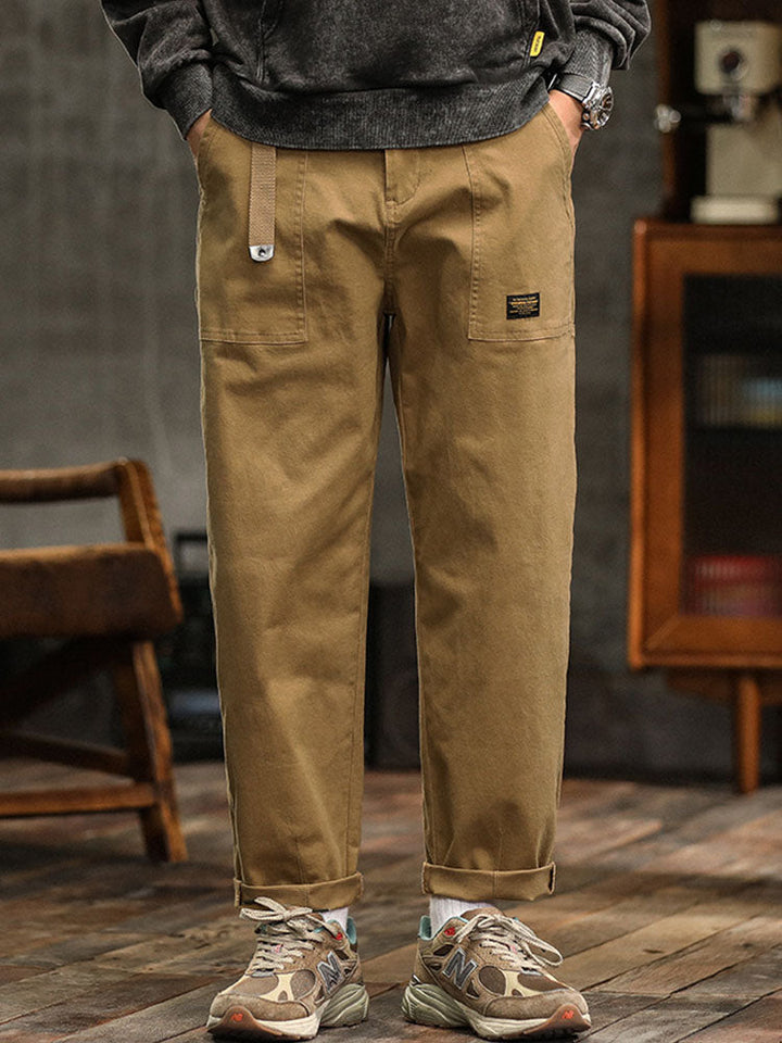 Pantalones Casual de Utilidad para Hombre de Estilo Vintage