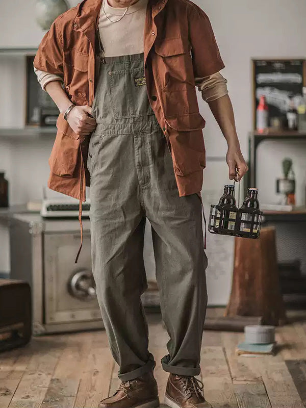 Overol con pechera de lona duck para hombre