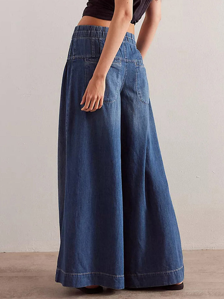 Jeans anchos de pierna suelta para mujer