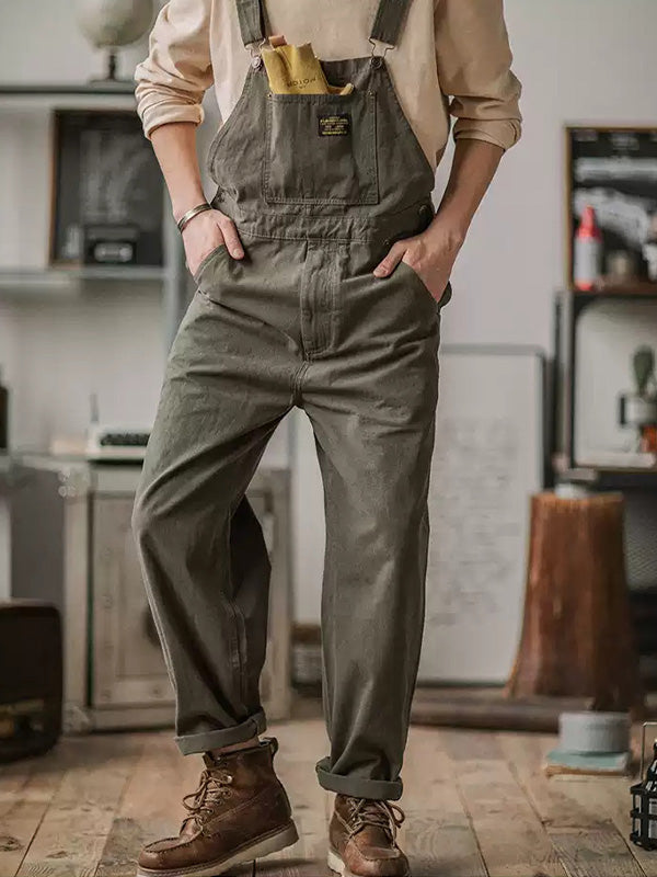Overol con pechera de lona duck para hombre