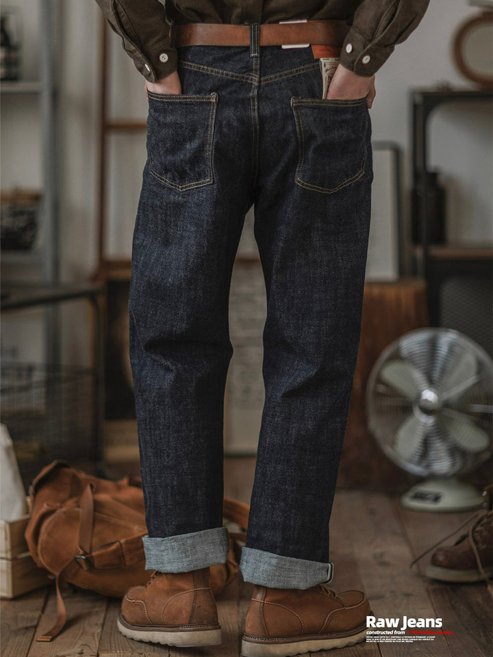 Jeans de Mezclilla Selvedge Índigo de 14 oz