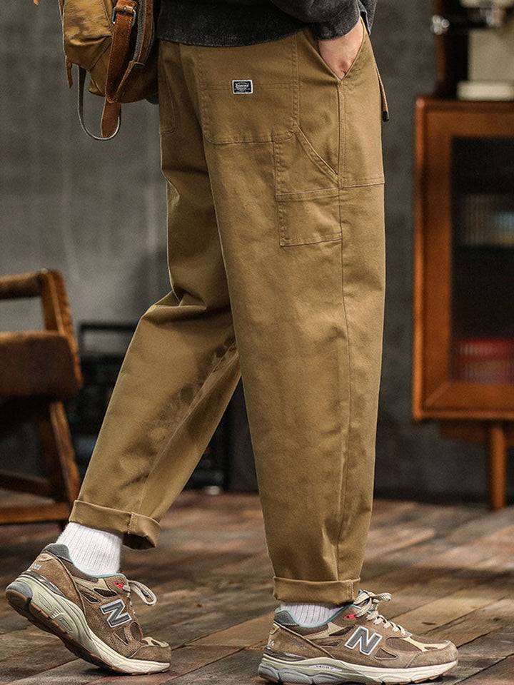 Pantalones Casual de Utilidad para Hombre de Estilo Vintage