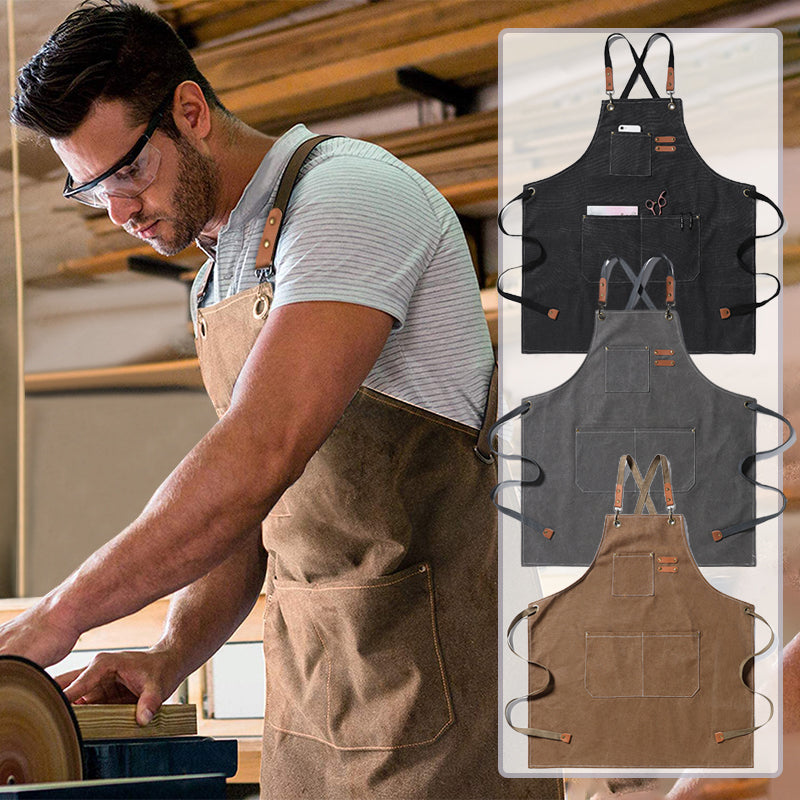 Delantal de lona resistente a manchas para hombre