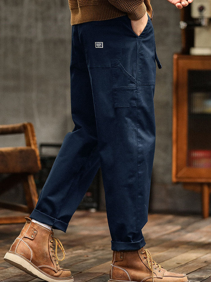 Pantalones Casual de Utilidad para Hombre de Estilo Vintage