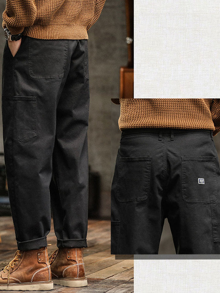 Pantalones Casual de Utilidad para Hombre de Estilo Vintage