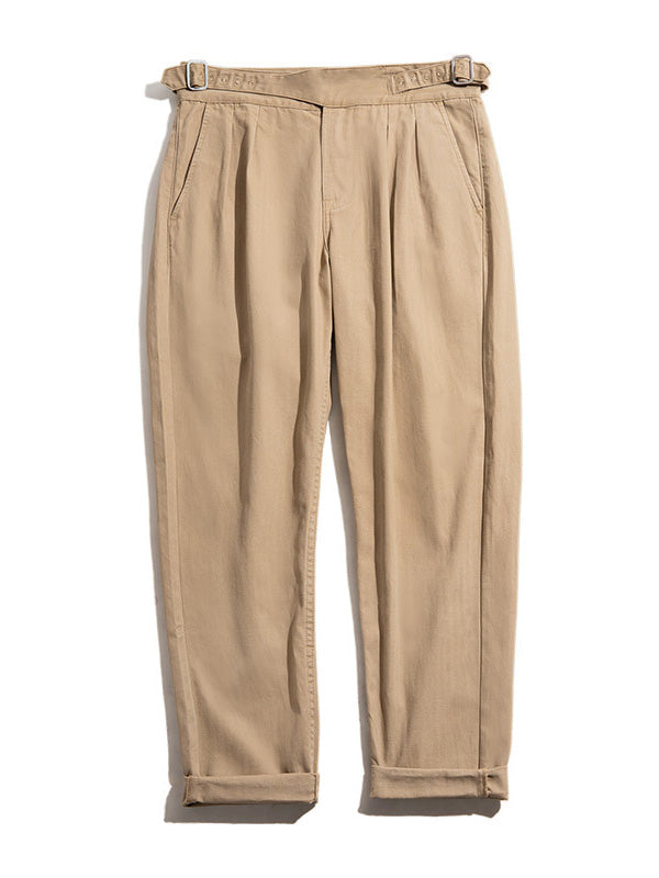 Pantalón Gurkha Vintage para Hombre de Corte Recto Casual