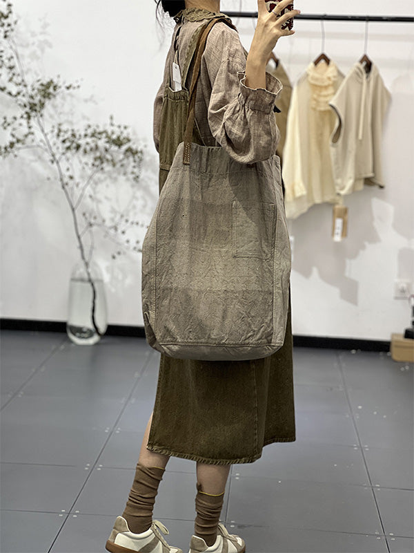 Vestido overol con bolsillos cargo para mujer