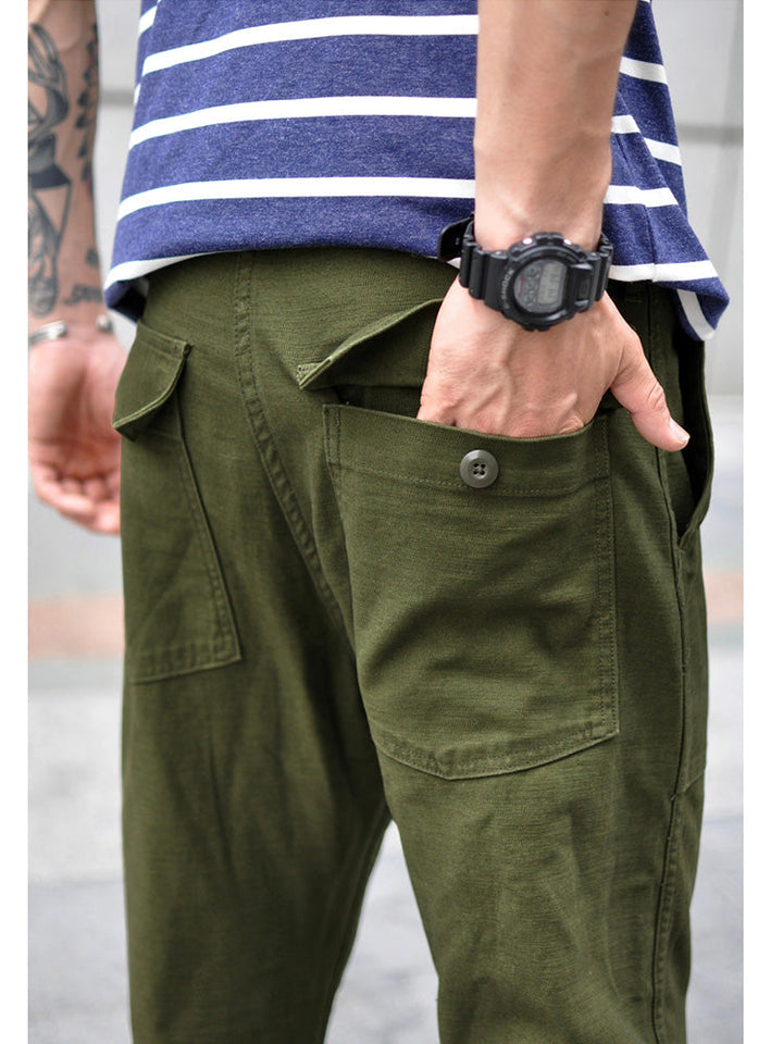 Pantalones casuales rectos para hombre inspirados en los OG-107 fatigue