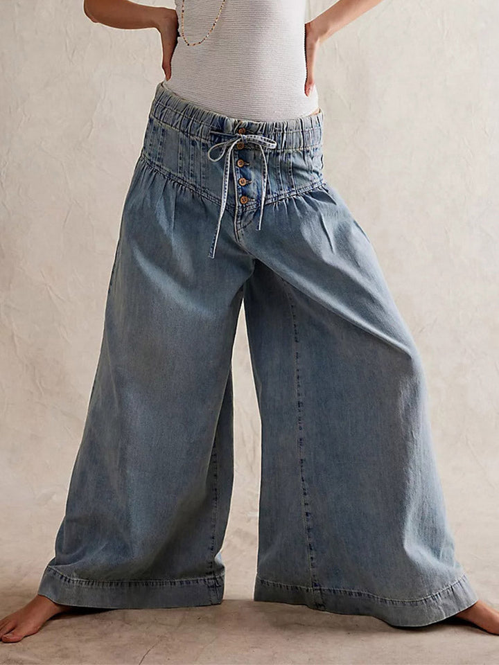 Jeans anchos de pierna suelta para mujer