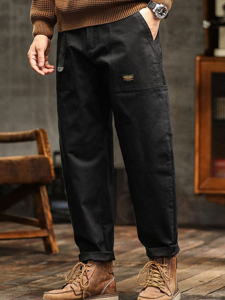 Pantalones Casual de Utilidad para Hombre de Estilo Vintage