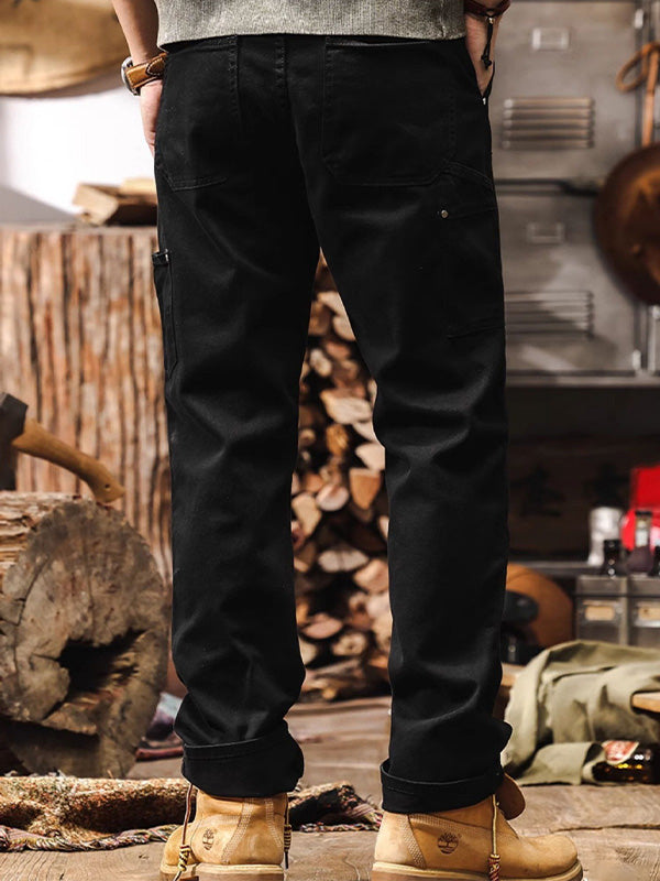 Pantalones de Utilidad para Hombre de Trabajo Resistente con Pierna Recta