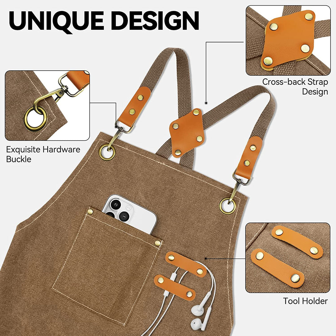 Delantal de lona resistente a manchas para hombre