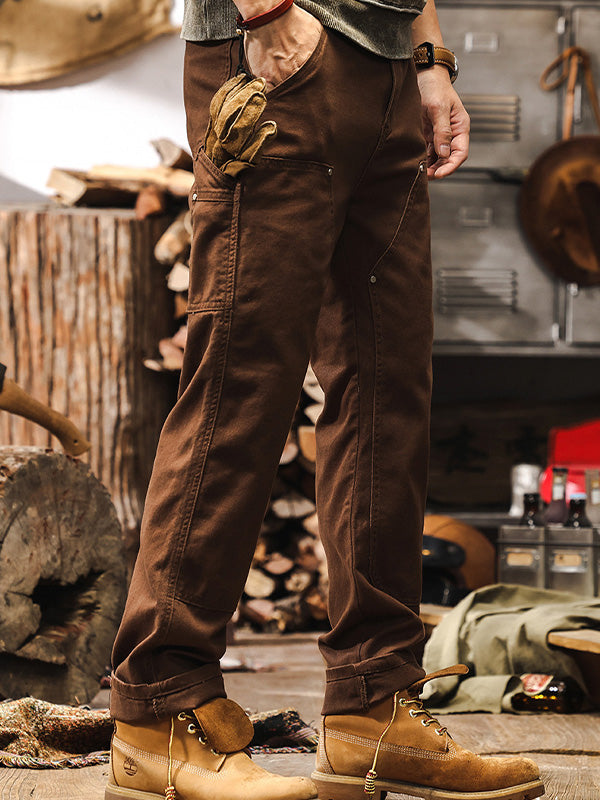 Pantalones de Utilidad para Hombre de Trabajo Resistente con Pierna Recta