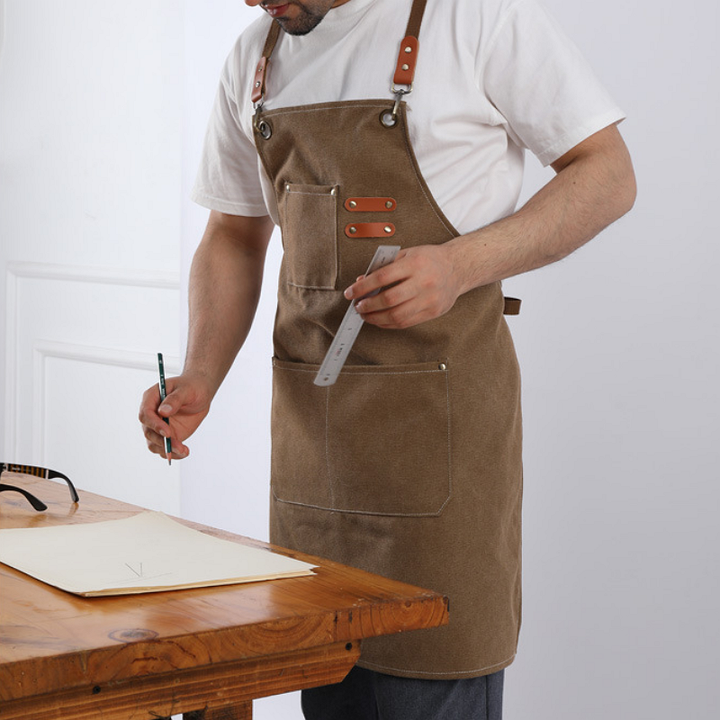 Delantal de lona resistente a manchas para hombre