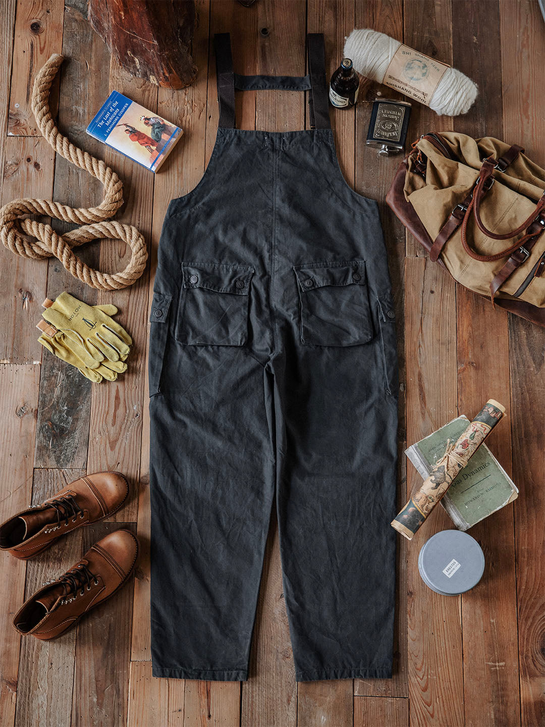 Overoles de lona con botones para hombre