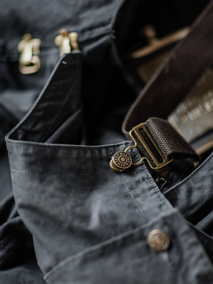 Overoles de lona con botones para hombre