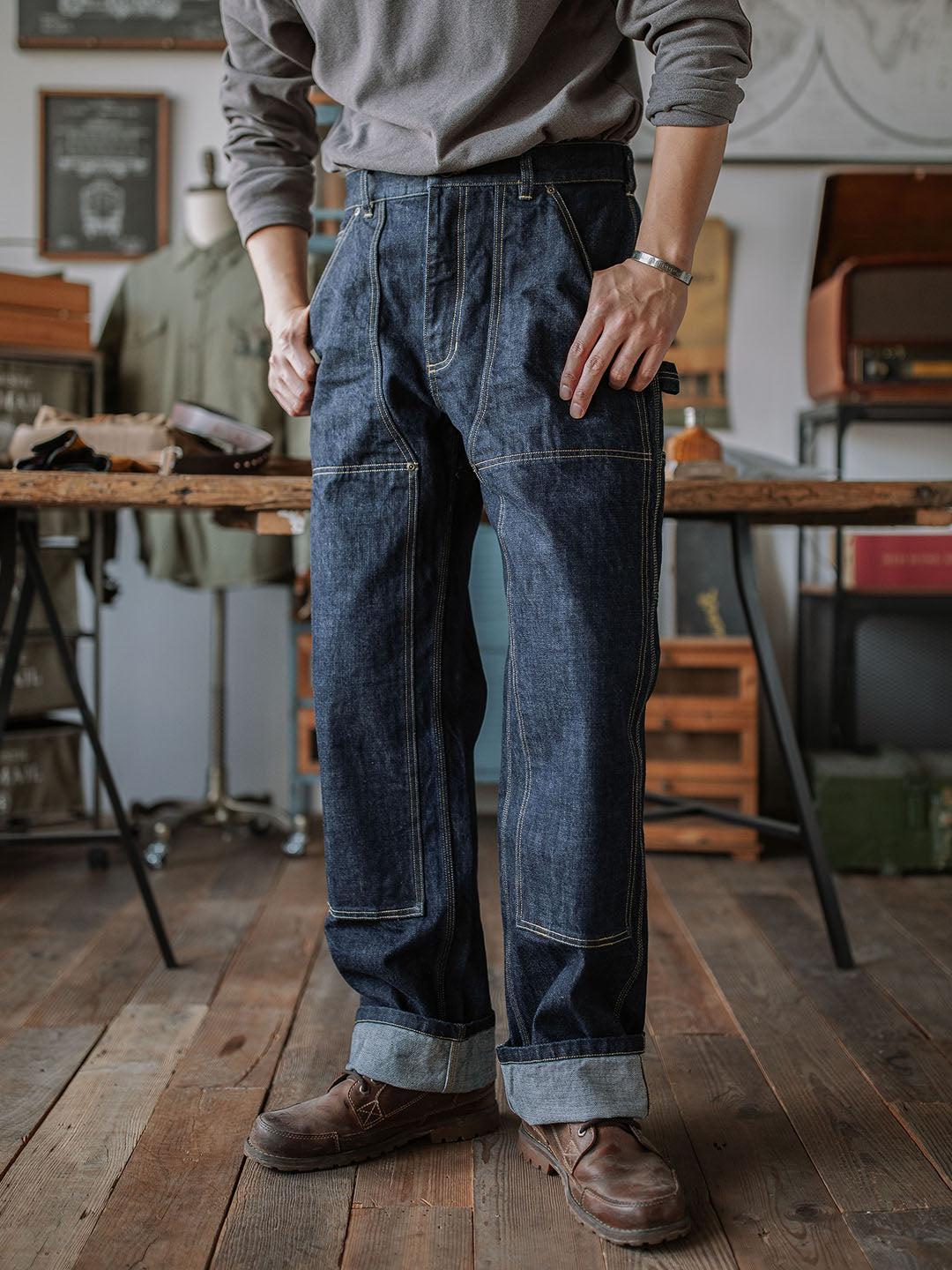 Jeans Carpenter de Mezclilla Selvedge