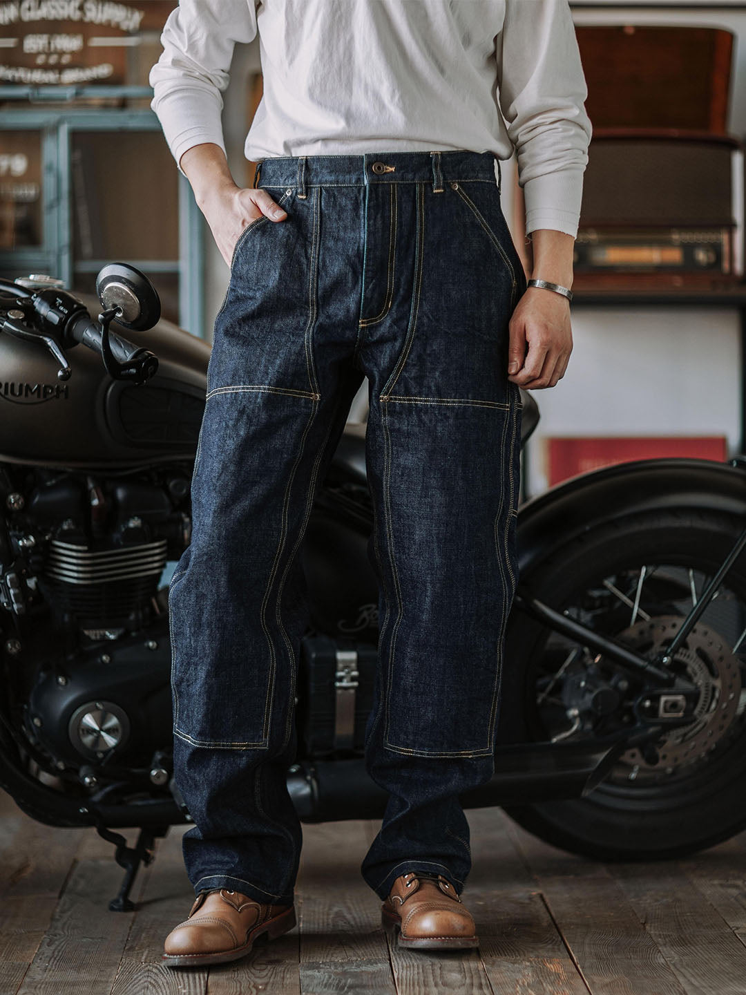 Jeans Carpenter de Mezclilla Selvedge
