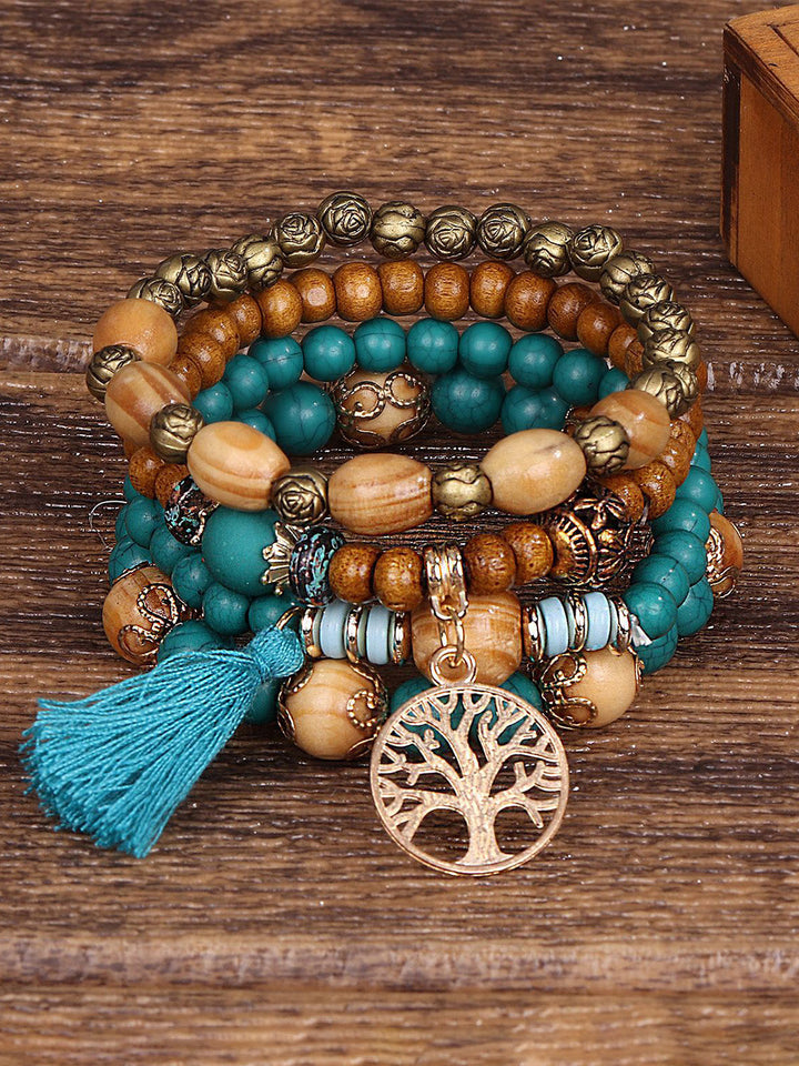Set de pulseras con perlas "Árbol de la Vida"