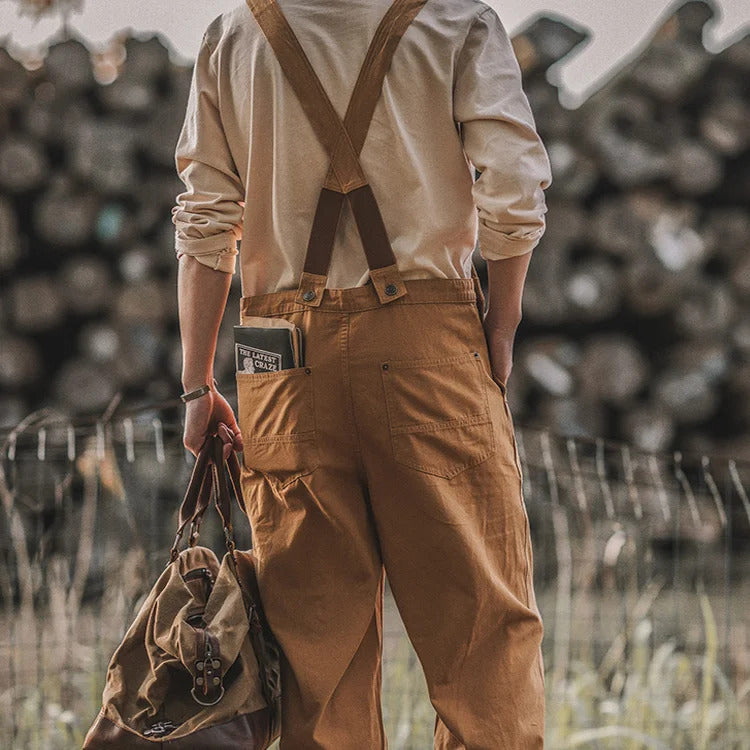 Overol con pechera de lona duck para hombre