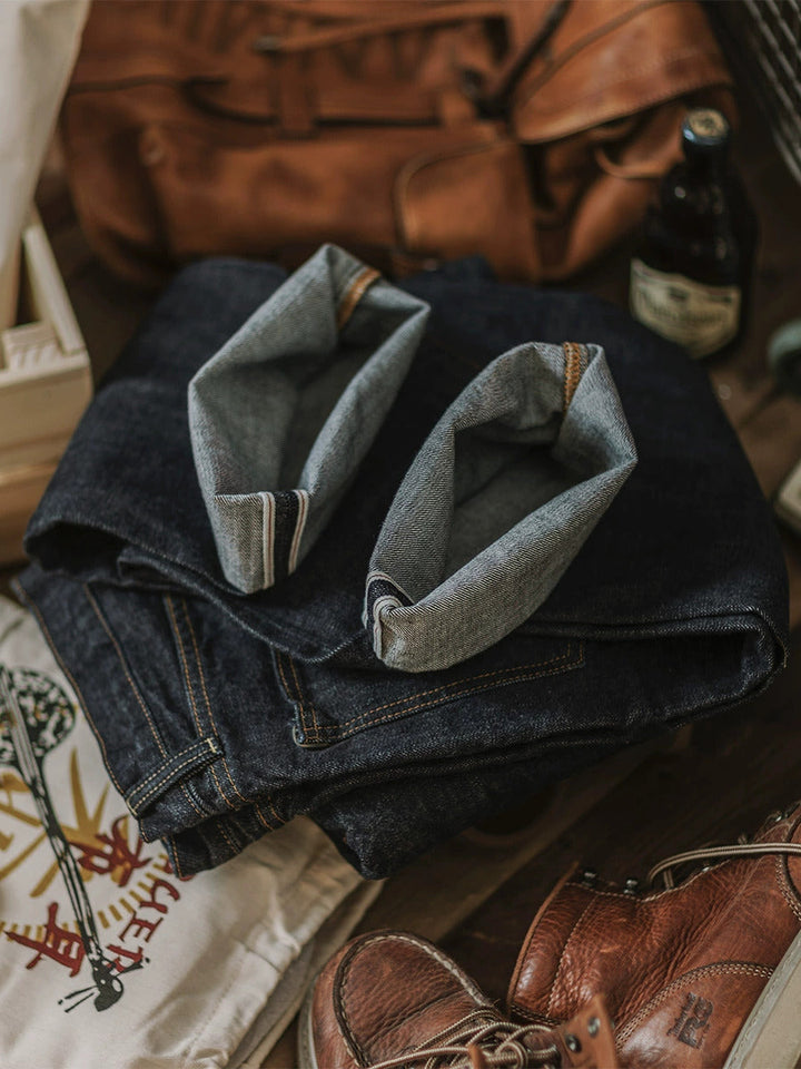 Jeans de Mezclilla Selvedge Índigo de 14 oz
