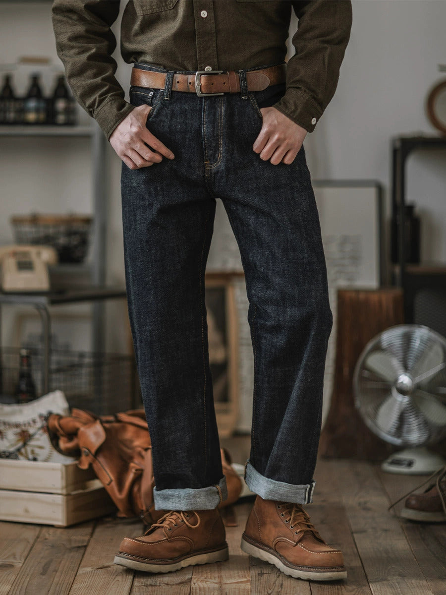 Jeans de Mezclilla Selvedge Índigo de 14 oz