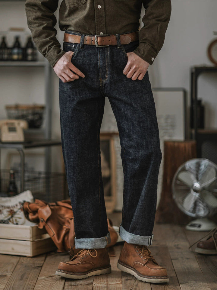 Jeans de Mezclilla Selvedge Índigo de 14 oz